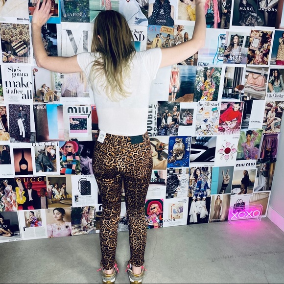 Zara Mid-Rise Skinny Leopard Pants - Picture 8 of 11